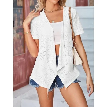 Shirt Blouse Women's Black White Yellow Plain Pocket Street Daily Fashion V Neck Regular Fit S