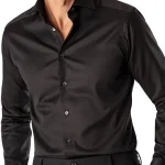 Men's Dress Shirt Button Up Shirt Collared Shirt Black Long Sleeve Oil Painting Turndown Spring, Fall, Winter, Summer Wedding Work Clothing Apparel Button-Down