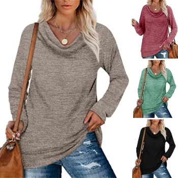 T shirt Tee Women's Black Red Green Solid Color Plain Knitted Daily Indoor Outdoor Classic Modern V Neck Regular Fit S